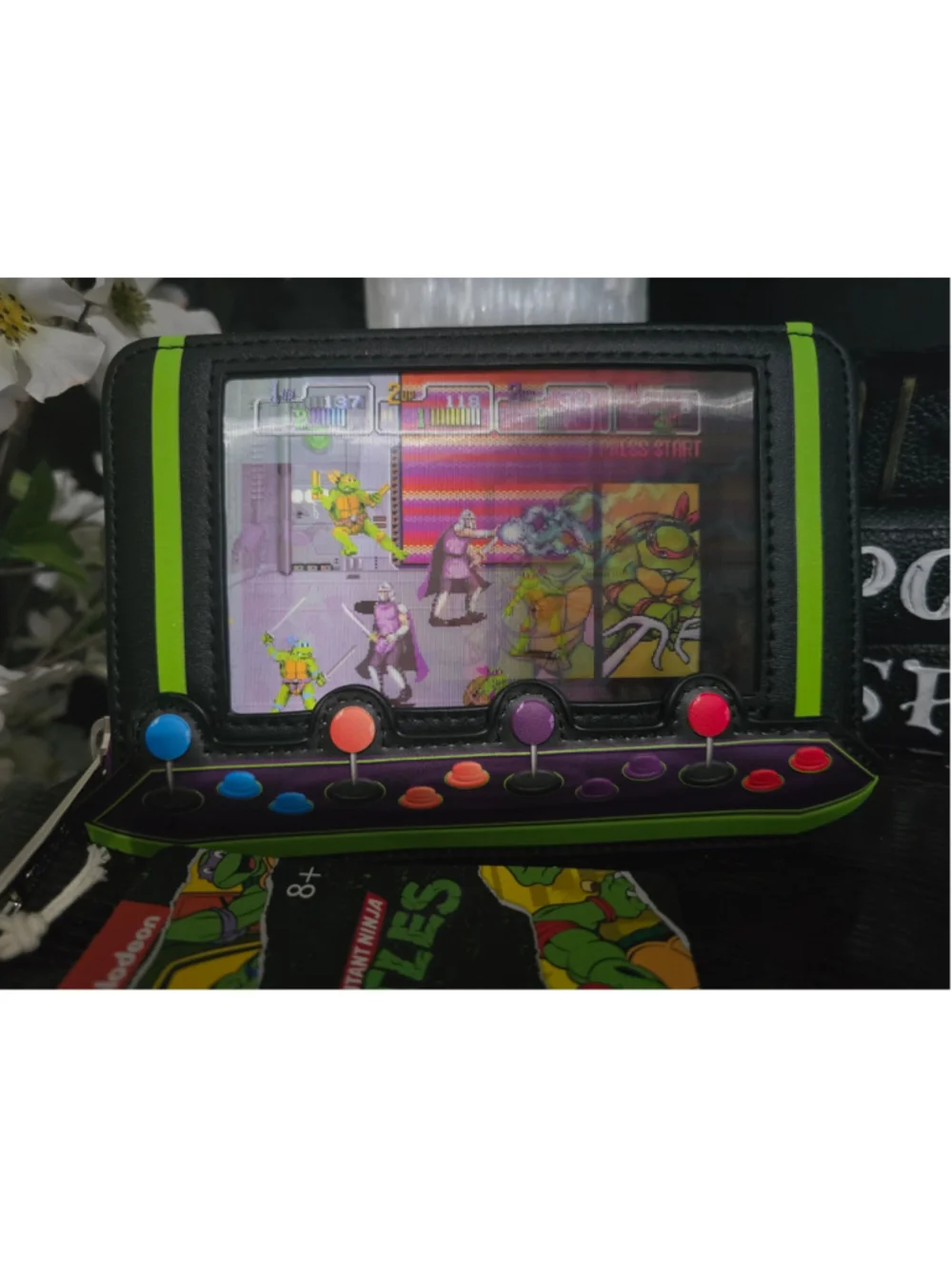 Loungefly Teenage Mutant Ninja Turtle Arcade Wallet NWT
